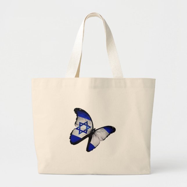 Star of David Butterfly Large Tote Bag (Front)