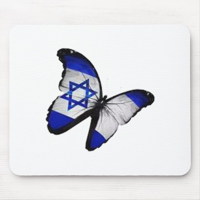 Star of David Butterfly Mouse Mat (Front)