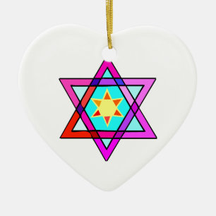 Star Of David Ceramic Tree Decoration
