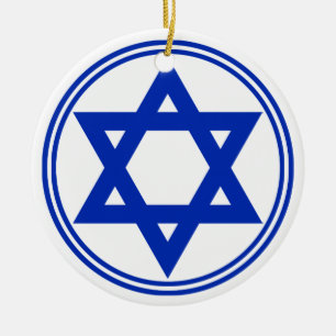 Star of David Ceramic Tree Decoration