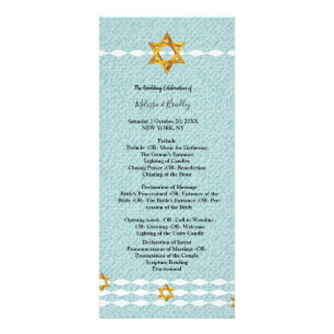 Star of David ceremony Program Rack Card