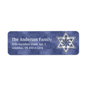 Star of David Chanukah Address Labels d12