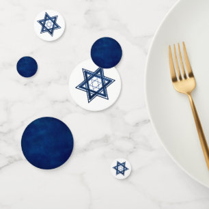 Star of David   Classic Blue Modern Minimalist Confetti