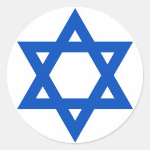 "STAR OF DAVID" CLASSIC ROUND STICKER