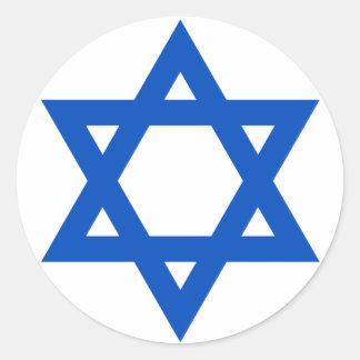 "STAR OF DAVID" CLASSIC ROUND STICKER
