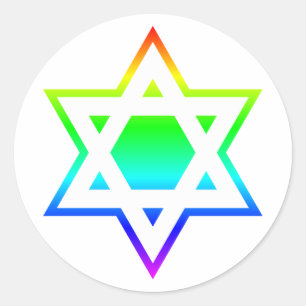 Star of David Classic Round Sticker