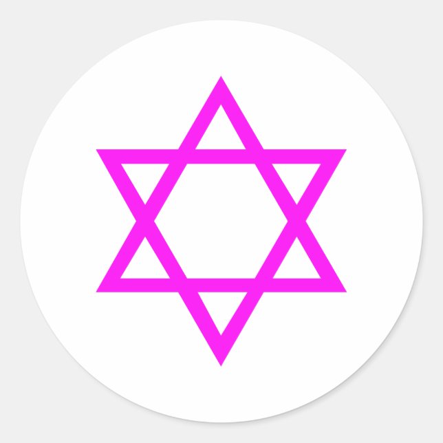 Star of David Classic Round Sticker (Front)