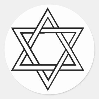 Star of David Classic Round Sticker