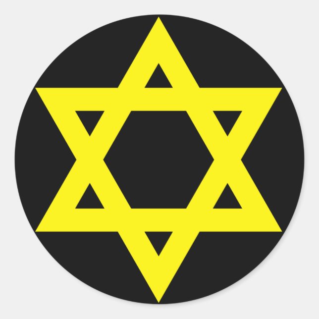 "STAR OF DAVID" CLASSIC ROUND STICKER (Front)