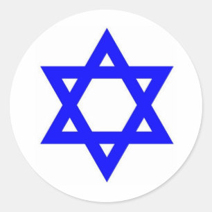 STAR OF DAVID CLASSIC ROUND STICKER
