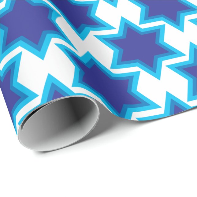 Star of David, custom background Wrapping Paper (Roll Corner)