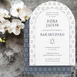 Star of David Custom B'nai Bat Bar Mitzvah Arched Invitation<br><div class="desc">Perfect card to announce a bar mitzvah, bat mitzvah or other Jewish celebration! Hand made art for you! FULLY CUSTOMIZABLE! Click on “Personalise” above to edit the text. Click "edit using design tool" to adjust the fonts, colours and placements and to delete the back side design if you prefer. Also...</div>