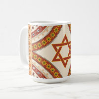 Star of David Elegant Vintage Floral Jewish Art