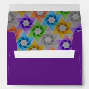 Star of David Envelope in Purple