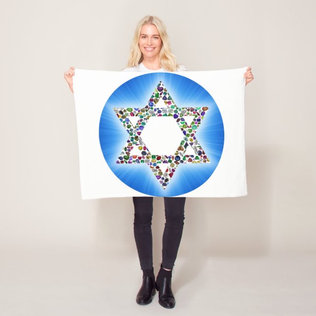 Star of David Fleece Blanket (In Situ)