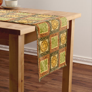 Star of David, Florets and Grapes Short Table Runner
