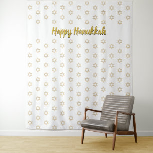 STAR OF DAVID Gold HANUKKAH Backdrop Tapestry