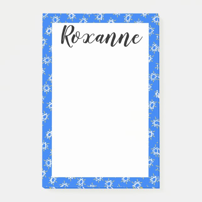 Star of David Hanukkah CUSTOMIZE IT Notepad (Front)