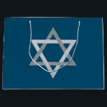 Star of David Hanukkah Glitter Large Gift Bag<br><div class="desc">Hanukkah 2022 will begin in the evening of Sunday 18 December and ends in the evening of Monday 26 December</div>