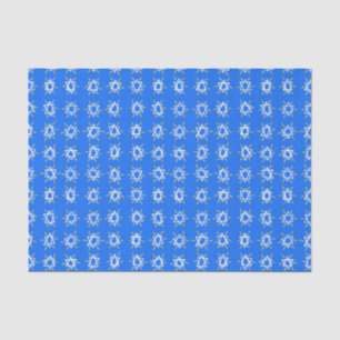 Star of David Hanukkah Pattern Blue White Tissue Paper