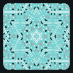 Star of David Hanukkah Stickers<br><div class="desc">Lovely aqua Hanukkah stickers featuring an abstract mandala Star of David pattern.  Designed by Susan Silva.</div>