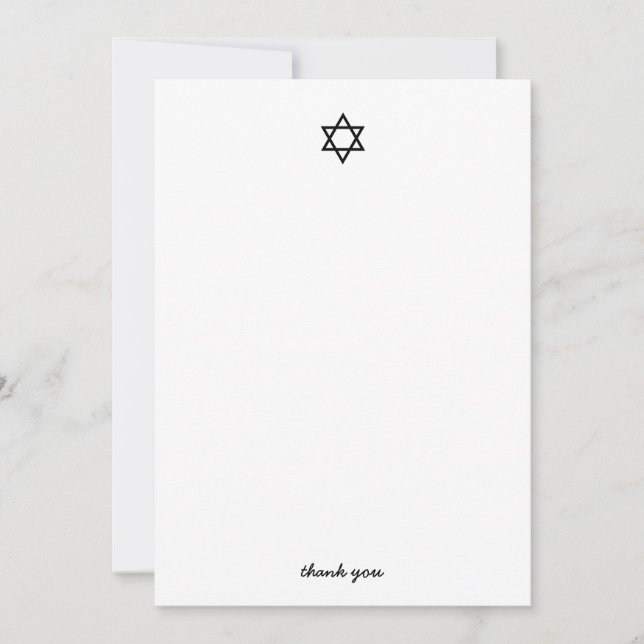 Star of David Hanukkah Thank You (Front)