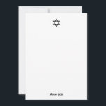 Star of David Hanukkah Thank You<br><div class="desc">Your thank you notes should be festive too. Say thanks with this gorgeous Star of David thank you card. Text on the bottom is customisable. Coordinates with Parcel Studio's Watercolor Hanukkah Holiday Card Collection..</div>