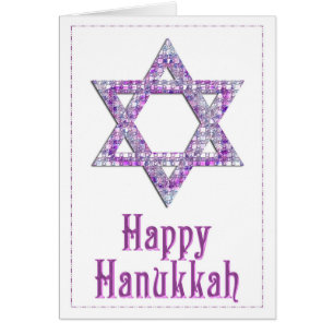 Star of David Happy Hanukkah Greeting Card 1