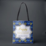 Star Of David Happy Hanukkah Watercolour Tote Bag<br><div class="desc">Watercolor Hand-painted by Kredas.
Quality Hanukkah tote bag for you to customise with your special holiday message.</div>