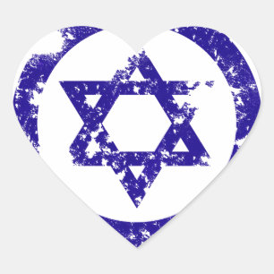 Star of David Heart Sticker