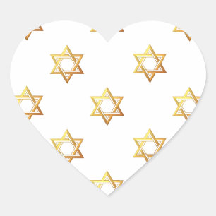 Star of David Heart Sticker