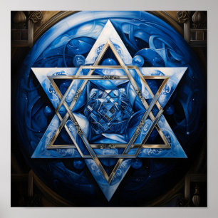 Star of David holiday poster