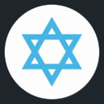Star of David Israeli Blue Star Independence Day Classic Round Sticker<br><div class="desc">Sticker Star of David Israeli Blue Star symbol Independence Day ISRAEL Anniversary. David's Star Independence Day Festival,  Jewish Holiday,  Celebration,  patriotic,  national,  Bar Mitzvah,  Jewish Birthday. Star icon Israel flag,  Modern graphic design sign,  banner. Crafts & Party Supplies,  Gift Wrapping Supplies,  Stickers & Labels,  Holiday & Seasonal</div>