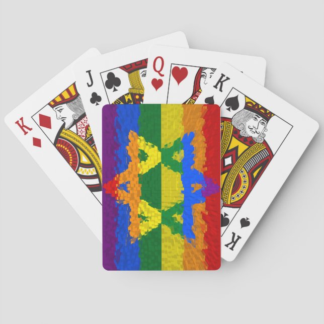 Star of David - Jewish - Gay Pride Playing Cards (Back)