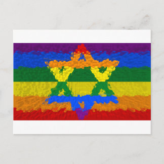 Star of David - Jewish - Gay Pride Postcard