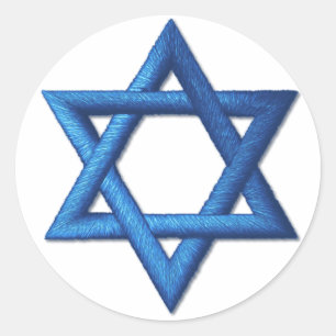 Star of David Jewish Israeli Symbol Classic Round Sticker