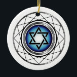 Star of David- Jewish religious symbol Ceramic Tree Decoration<br><div class="desc">Star of David- Jewish religious symbol</div>