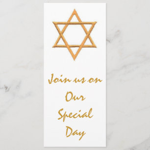 Star of David  Jewish Wedding Invitation