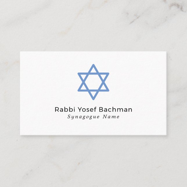 Star Of David, Judaism, Religious Business Card (Front)