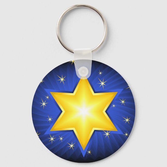 Star Of David Key Ring (Front)