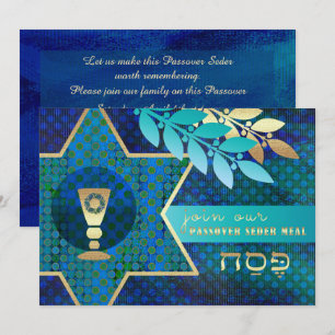 Star of David, Kiddush Cup Passover Seder  Invitation