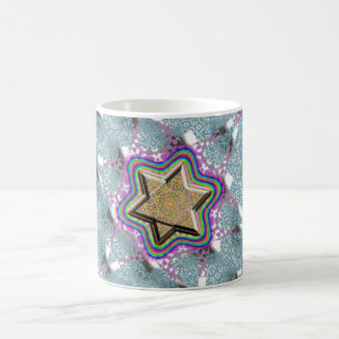 Star of David Lace Background Coffee Mug