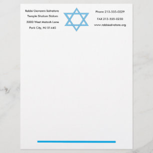 Star of David Letterhead Design