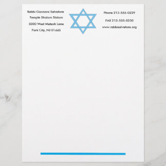 Star of David Letterhead Design
