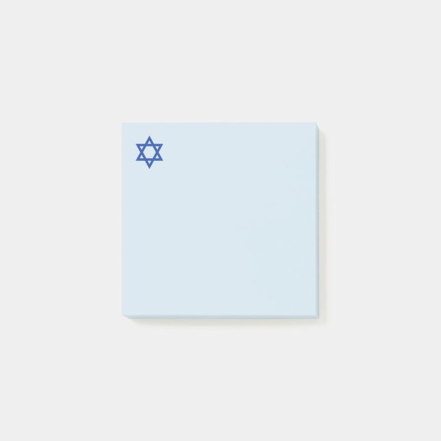 Star of David Light Blue Post-it Notes (Front)