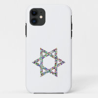 Star of David made with Gemstones in All Colours