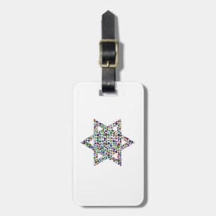 Star of David made with Gemstones in All Colours Luggage Tag