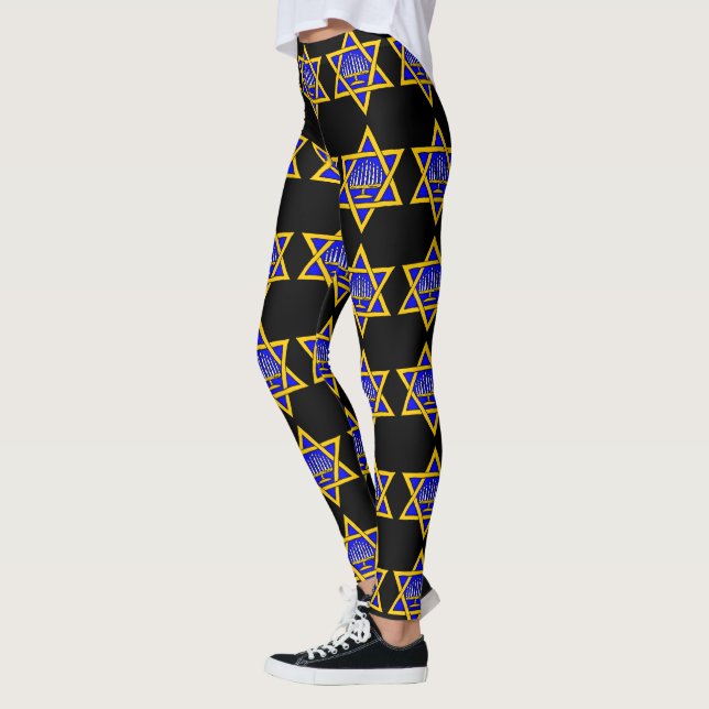 Star of David & Menorah Leggings (Left)