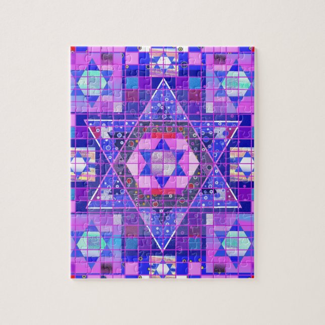 Star of David mosaic Jigsaw Puzzle (Vertical)