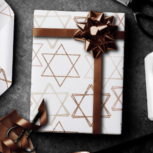 Star of David Pattern   Rose Gold Classic Simple Wrapping Paper